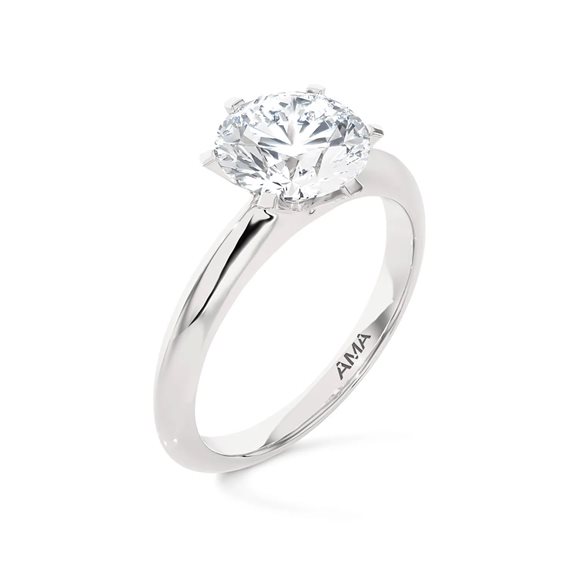 Anello Ama Donna in Oro bianco Diamante Lab Grown 1.00 Ct AMA-AN-1014-127-1-13 1.00 E-VS2 - AMA-AN-1014-127-1-13 1.00 E-VS2